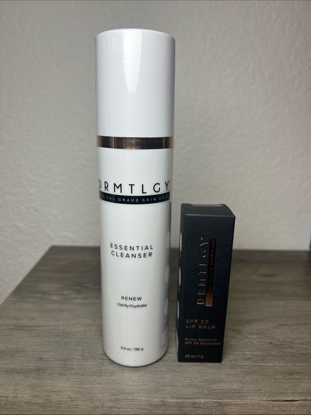 DRMTLGY Essential Cleanser & SPF 25 Lip Balm Bundle